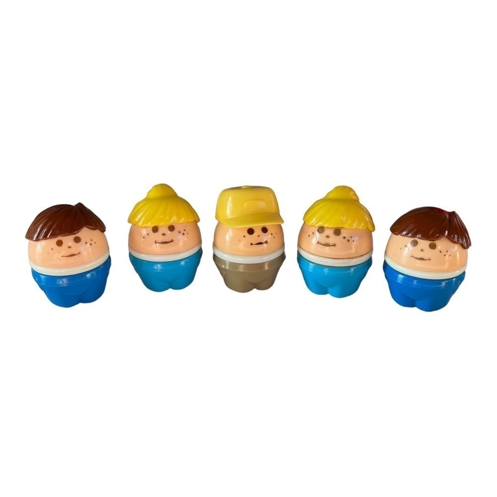 Vintage Fisher Price Little Tikes Toddle Tots - Lot of 5. Three boys, two girls